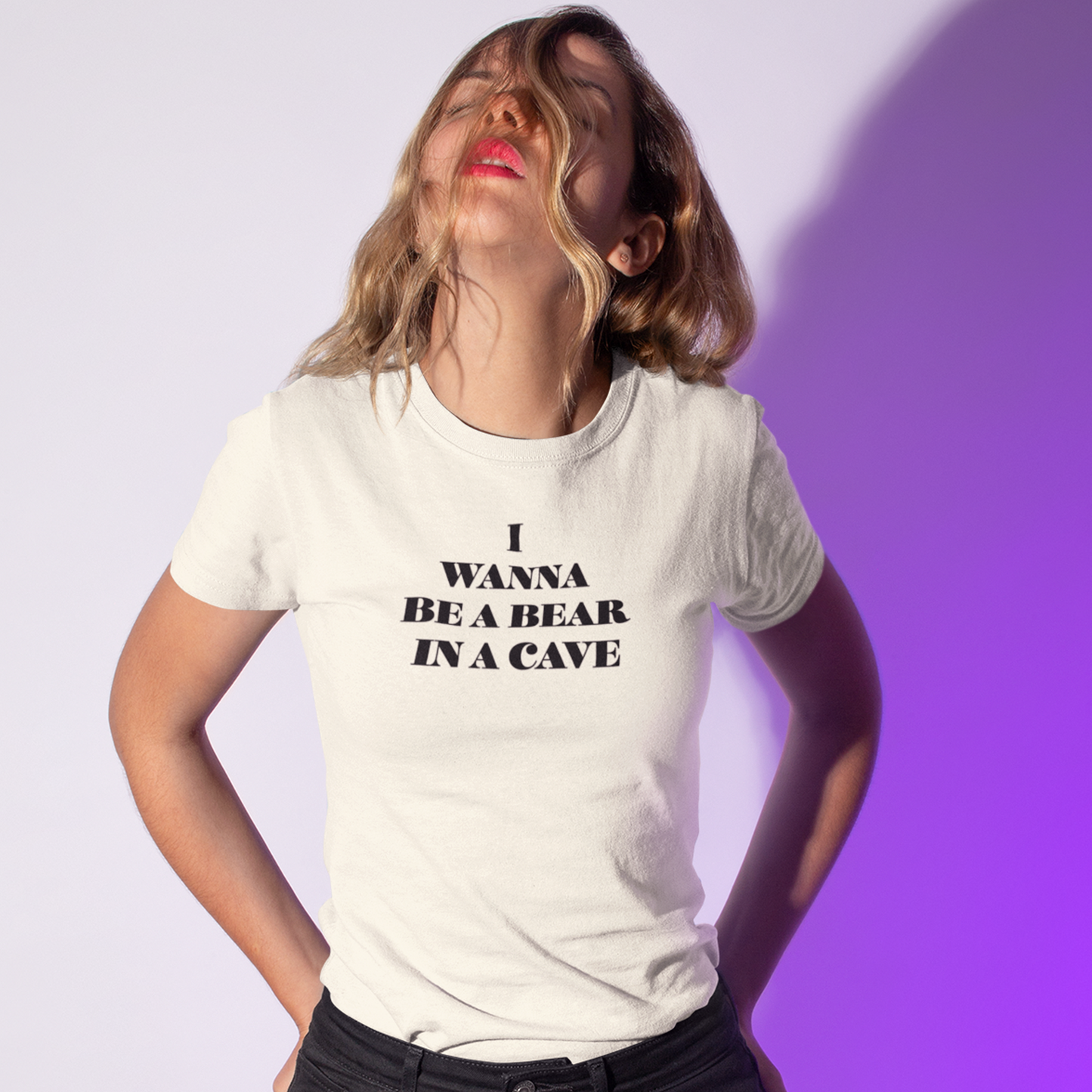 I Wanna Be A Bear In A Cave Unisex Softstyle T-Shirt
