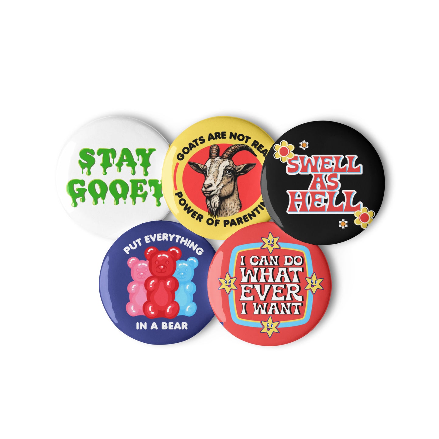 Set of Pin Buttons Qty: 5