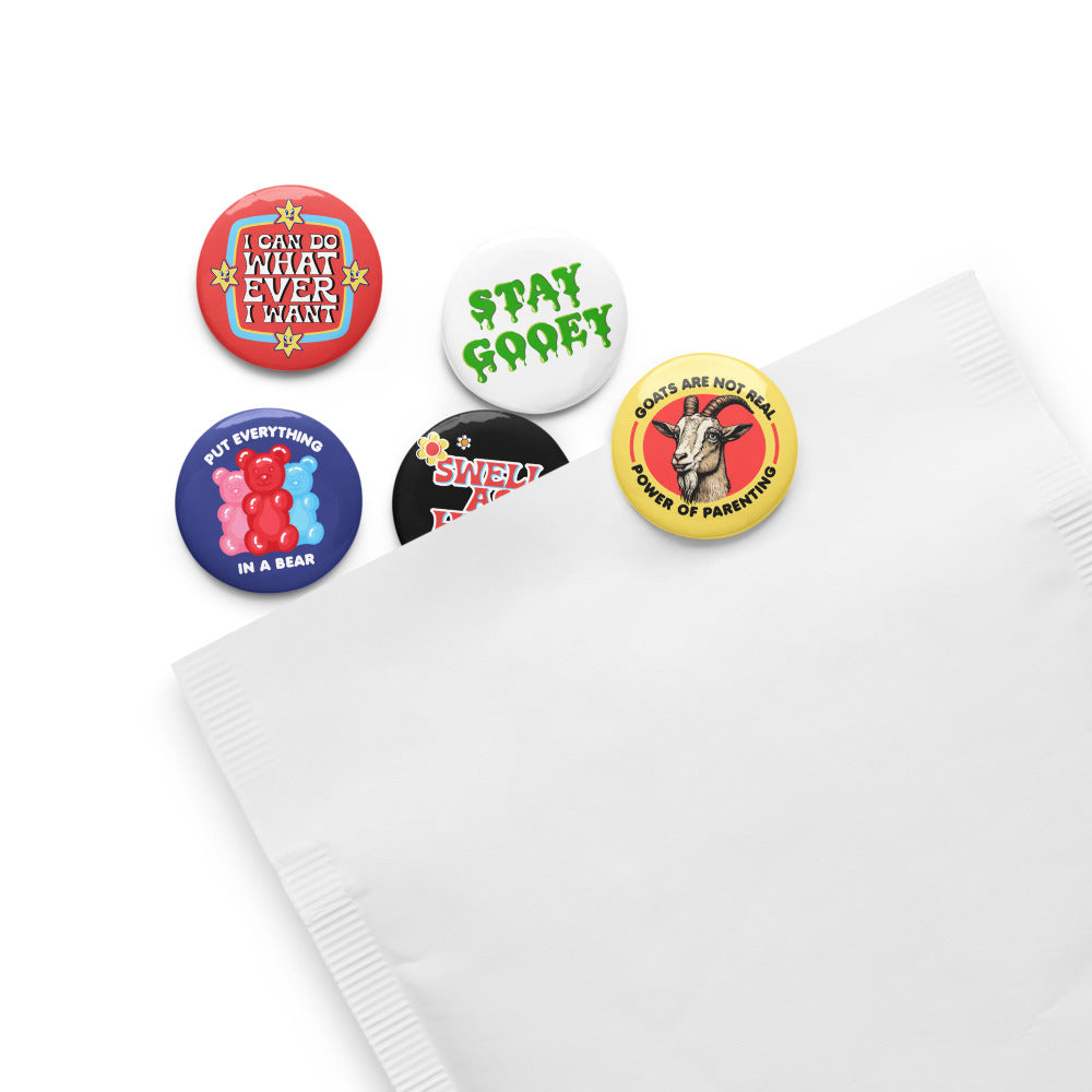 Set of Pin Buttons Qty: 5