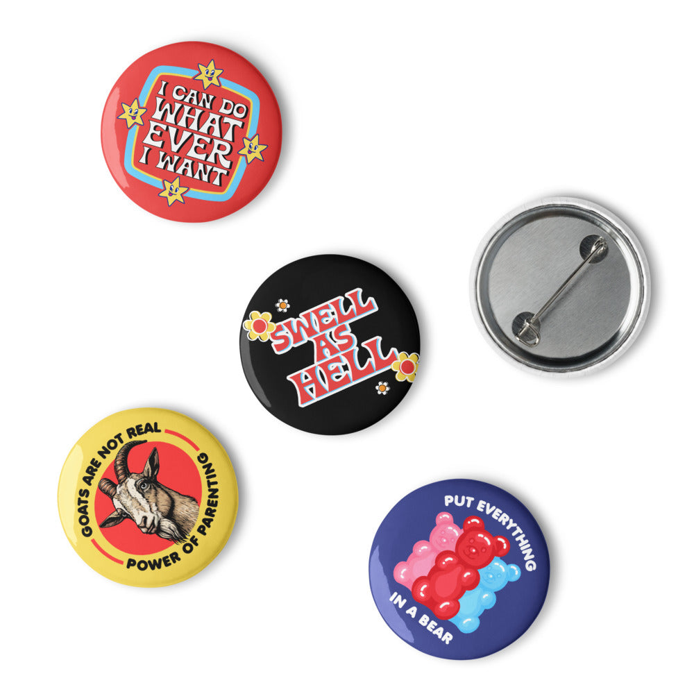 Set of Pin Buttons Qty: 5