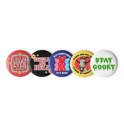 Set of Pin Buttons Qty: 5