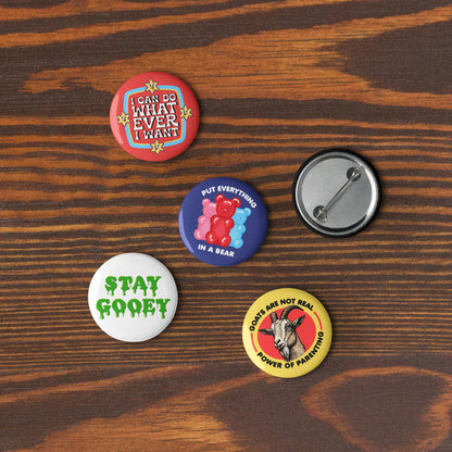Set of Pin Buttons Qty: 5