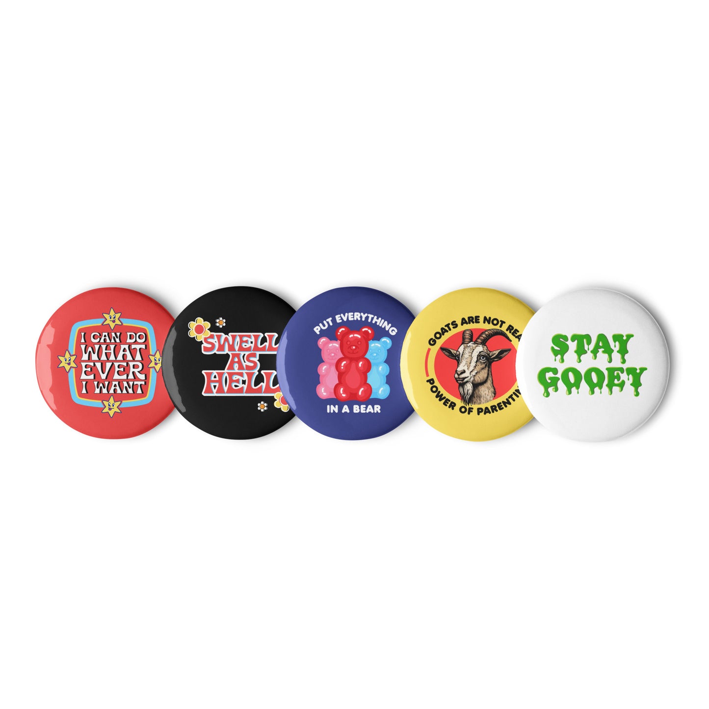 Set of Pin Buttons Qty: 5