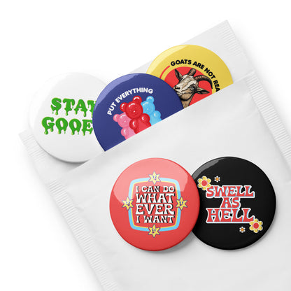 Set of Pin Buttons Qty: 5